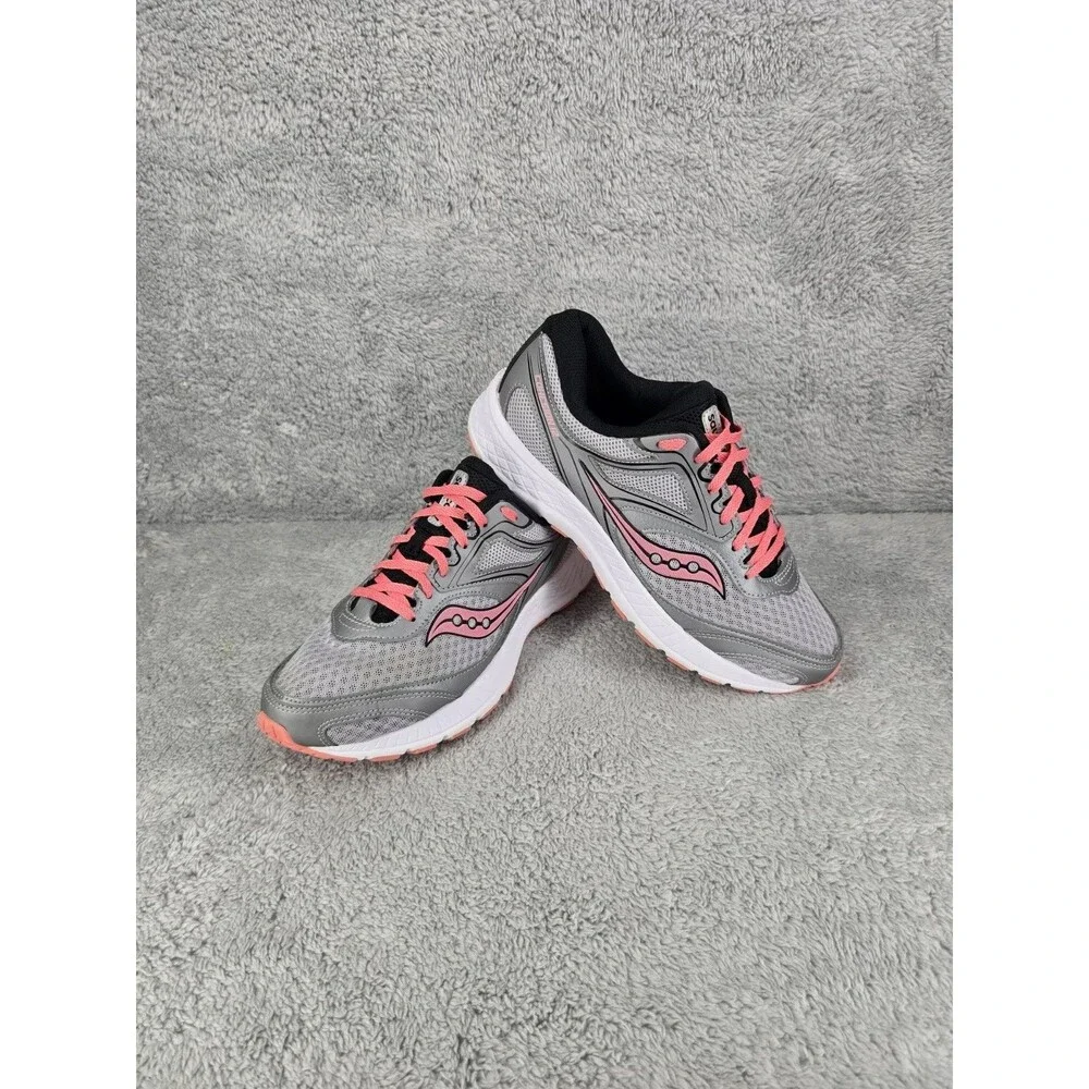 Saucony Cohesion 12 Women's Running Athletic Shoes Size 8.5 Pink Gray S10472-3
